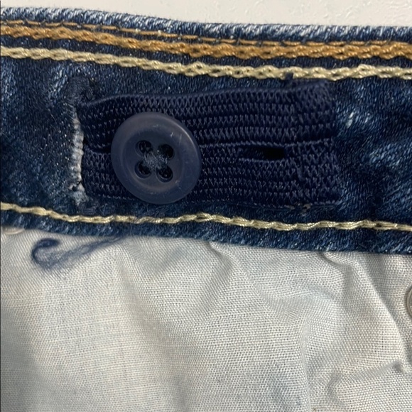 Girls Levi's Jean Shorts Distressed Gem Buttons Adjustable Waist Size 12 - Picture 14 of 15